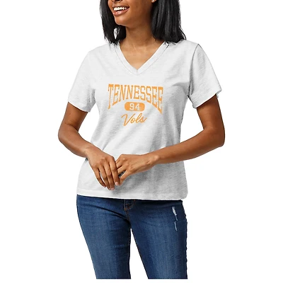 Women's White Tennessee Volunteers Intramural Tri-Blend Boyfriend V-Neck T-Shirt