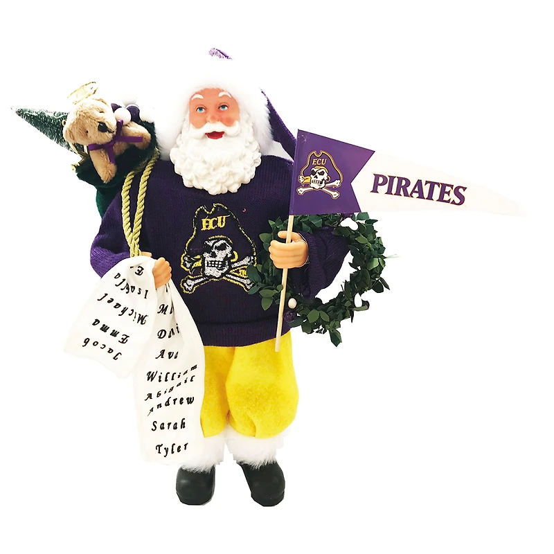 ECU Pirates 12" Proud Santa
