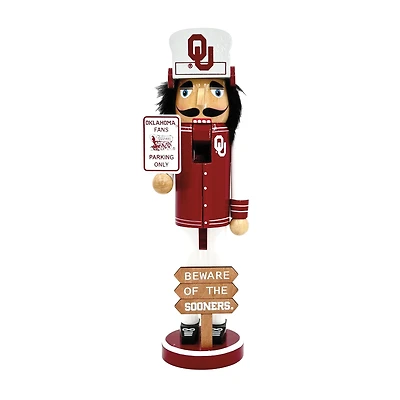 Oklahoma Sooners 12" Beware Nutcracker