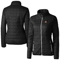 Women's Cutter & Buck Black Cincinnati Bengals Rainier PrimaLoft Eco Insulated Full-Zip Puffer Jacket