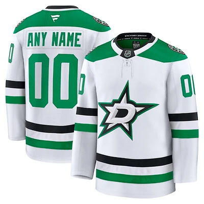 Men's Fanatics White Dallas Stars Away Premium Custom Jersey