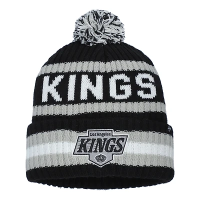 Men's '47  Black Los Angeles Kings Bering Cuffed Knit Hat with Pom