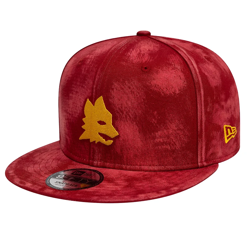 Men's New Era Red AS Roma Tie-Dye 9FIFTY Snapback Hat