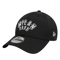 Men's New Era  Black AC Milan Recycled Rubber 39THIRTY Fitted Hat