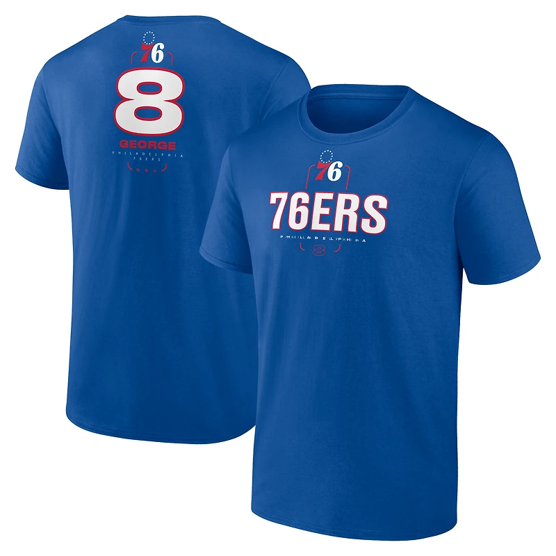Men's Paul George Royal Philadelphia 76ers  Behind The Back Name & Number T-Shirt