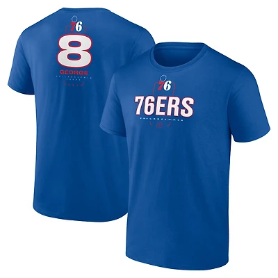 Men's Paul George Royal Philadelphia 76ers  Behind The Back Name & Number T-Shirt