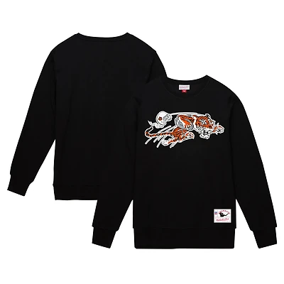Men's Mitchell & Ness Black Cincinnati Bengals Basic Fleece Pullover Sweatshirt