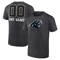 Men's Charcoal Carolina Panthers Personalized Name & Number Monochrome T-Shirt