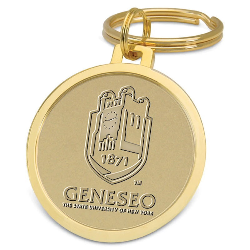 SUNY Geneseo Knights Gold Key Ring
