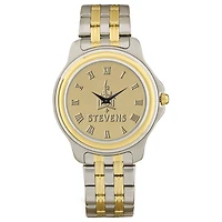 Men's Stevens Institute of Technology Ducks Gold Medallion Two-Tone Wristwatch