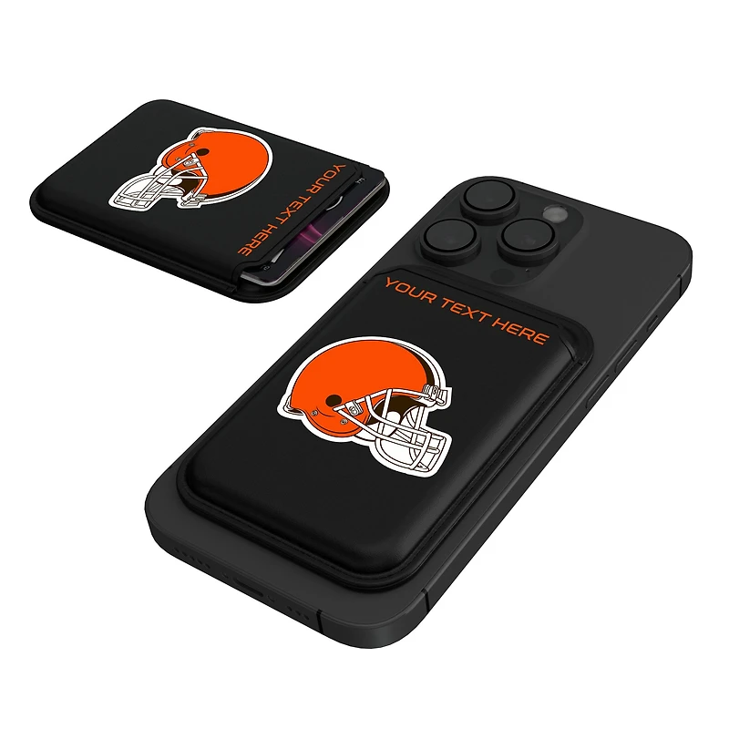 Keyscaper Cleveland Browns Personalized Insignia Magnetic Credit Card Wallet