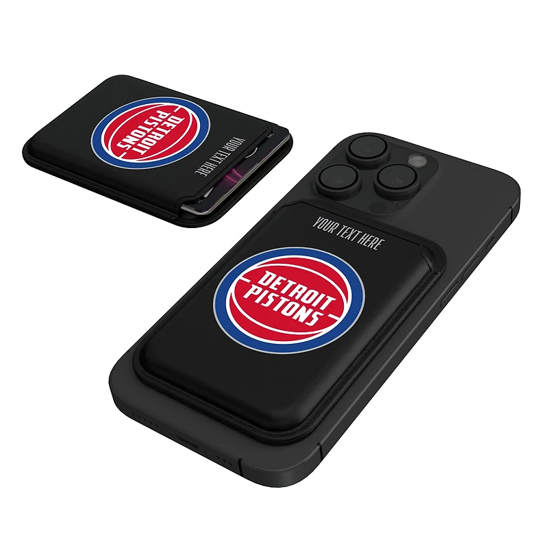 Keyscaper Detroit Pistons Personalized Insignia Magnetic Credit Card Wallet