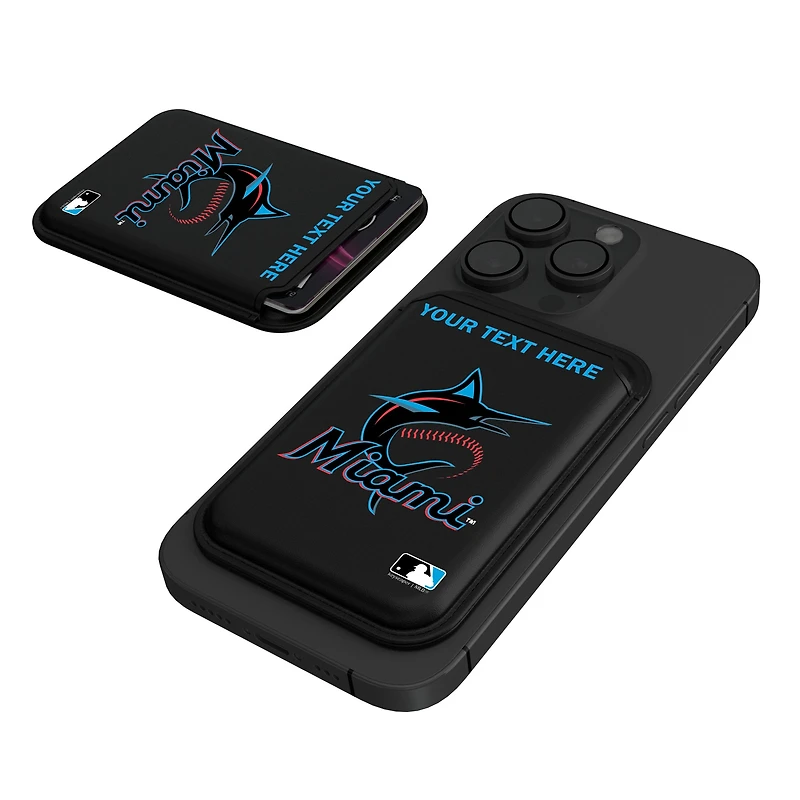 Keyscaper Miami Marlins Personalized Insignia Magnetic Credit Card Wallet