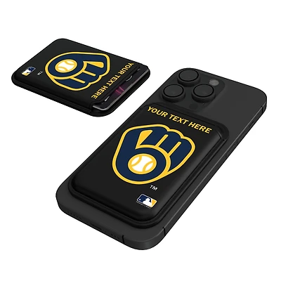 Keyscaper Milwaukee Brewers Personalized Insignia Magnetic Credit Card Wallet