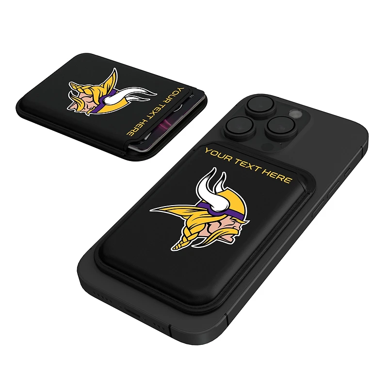 Keyscaper Minnesota Vikings Personalized Insignia Magnetic Credit Card Wallet