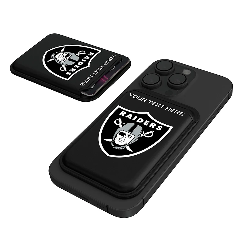 Keyscaper Las Vegas Raiders Personalized Insignia Magnetic Credit Card Wallet