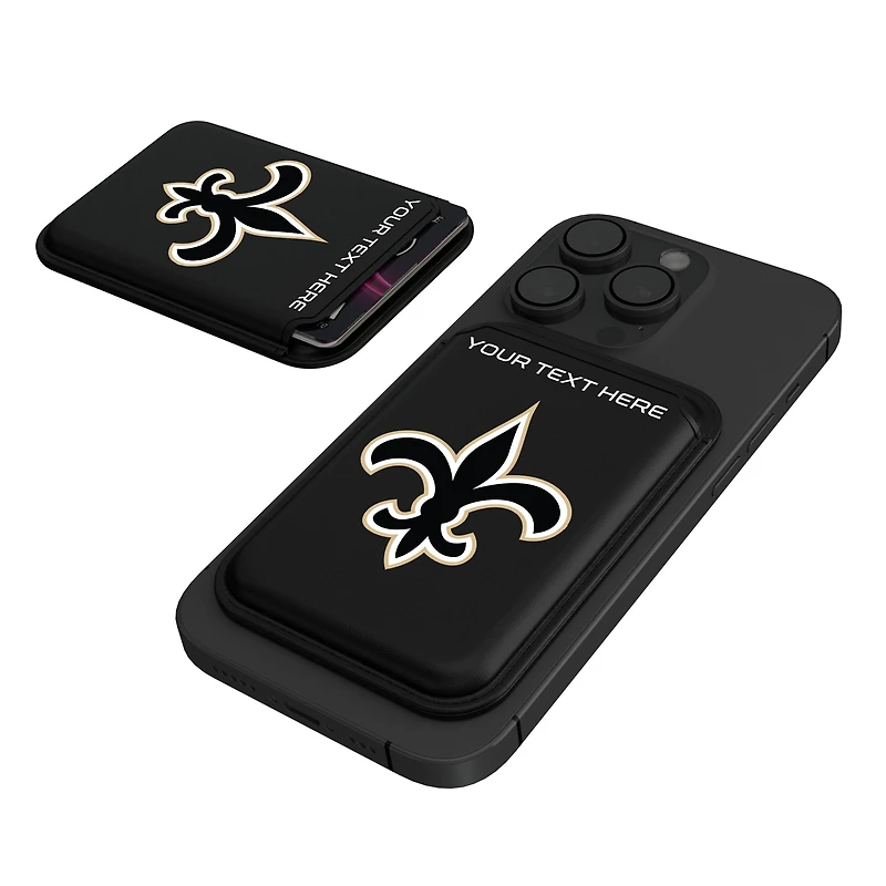 Keyscaper New Orleans Saints Personalized Insignia Magnetic Credit Card Wallet