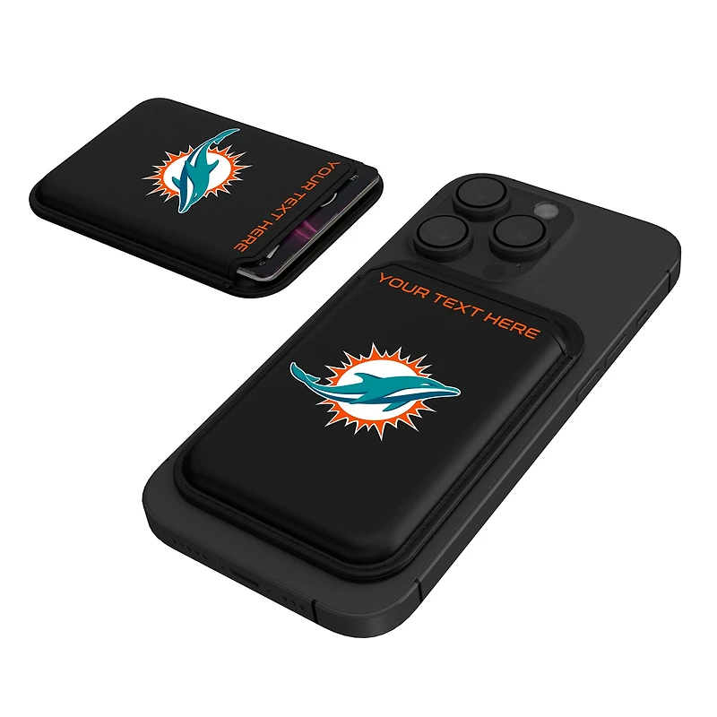 Keyscaper Miami Dolphins Personalized Insignia Magnetic Credit Card Wallet