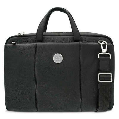 Silver Marshall Thundering Herd Leather Briefcase