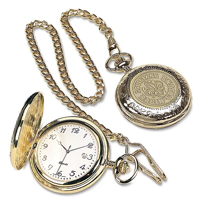 Gold Louisiana Ragin' Cajuns Pocket Watch