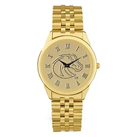 Men's Gold Boise State Broncos Medallion Rolled Link Bracelet Wristwatch
