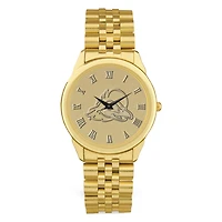 Men's Gold Delaware Fightin' Blue Hens Medallion Rolled Link Bracelet Wristwatch