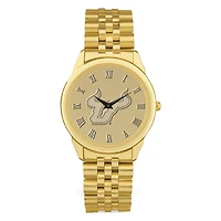 Men's Gold South Florida Bulls Medallion Rolled Link Bracelet Wristwatch