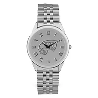 Men's Silver Western Kentucky Hilltoppers Medallion Rolled Link Bracelet Wristwatch