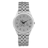 Men's Silver Fresno State Bulldogs Medallion Rolled Link Bracelet Wristwatch