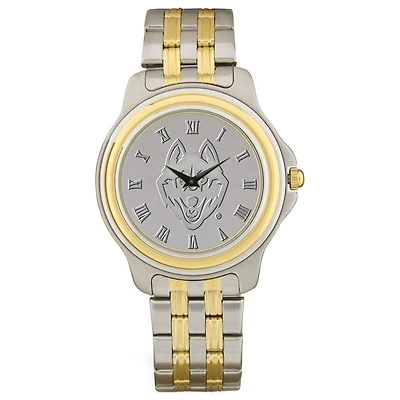 UConn Huskies Silver Two-Tone Wristwatch