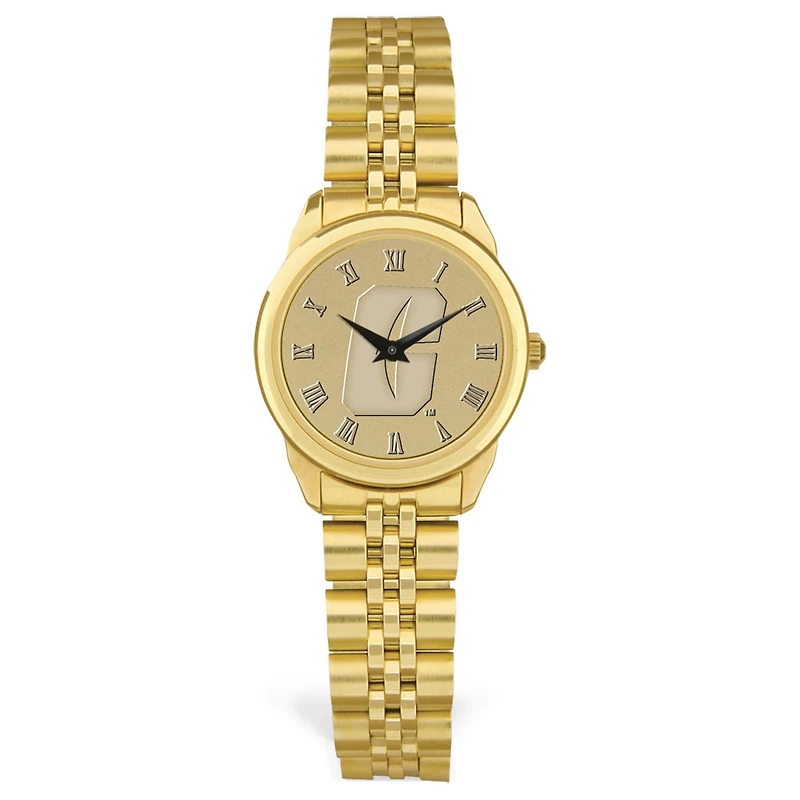 Women's Jardine Charlotte 49ers Gold Medallion Rolled Link Bracelet Wristwatch