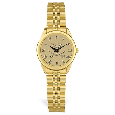 Women's Jardine Virginia Cavaliers Gold Medallion Rolled Link Bracelet Wristwatch