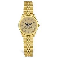Women's Jardine Fresno State Bulldogs Gold Medallion Rolled Link Bracelet Wristwatch