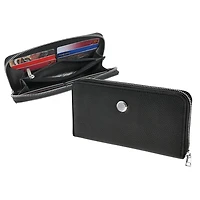 Women's Black NDSU Bison Leather Wallet