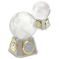 Silver Boise State Broncos Desk Clock & Weather Station