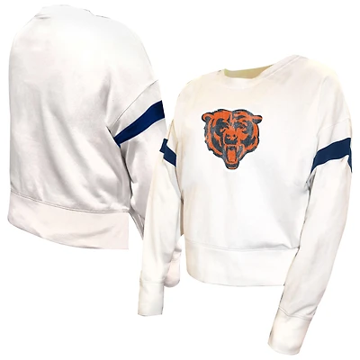 Women's Fanatics White Chicago Bears Plus Size Fleece Pullover Sweatshirt