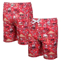 Youth Wes & Willy  Scarlet San Francisco 49ers Luau Swim Trunks