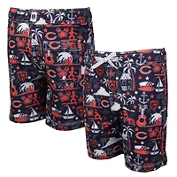 Youth Wes & Willy  Navy Chicago Bears Luau Swim Trunks