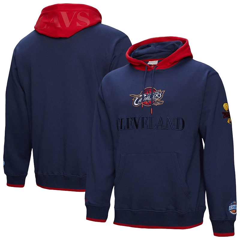 Men's Mitchell & Ness  Navy Cleveland Cavaliers Hardwood Classics Team OG 3.0 Pullover Hoodie