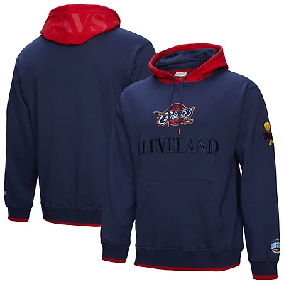 Men's Mitchell & Ness  Navy Cleveland Cavaliers Hardwood Classics Team OG 3.0 Pullover Hoodie