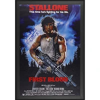 Sylvester Stallone First Blood Autographed Framed 27" x 40" Movie Poster