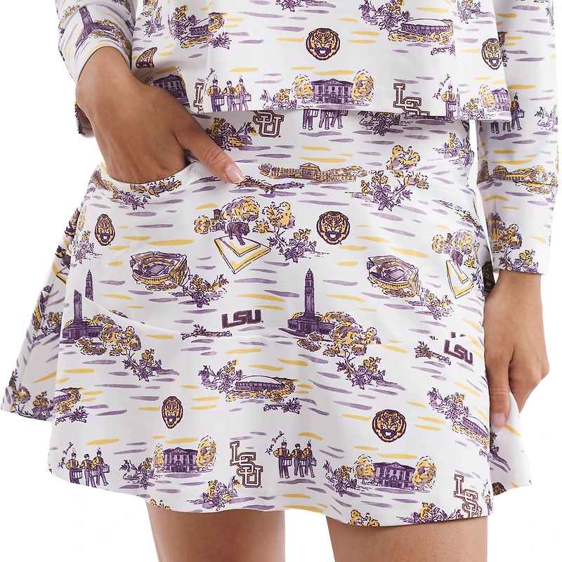 Women's Smith & Quinn White/Purple LSU Tigers Tailgate Collection Molly Skort