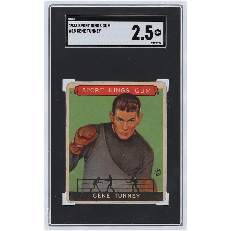 Gene Tunney USA Boxing 1933 Sport Kings Gum #18 SGC Authenticated 2.5 Card