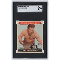 Jim Browning USA Boxing 1933 Sport Kings Gum #41 SGC Authenticated 2 Card