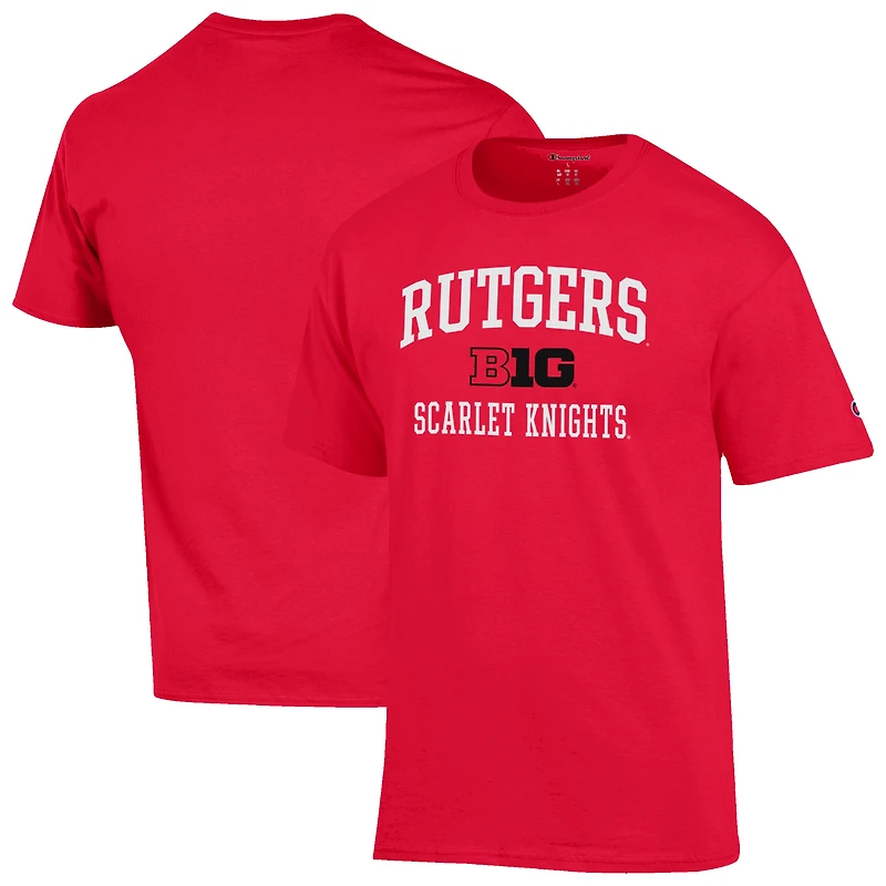 Men's Champion Scarlet Rutgers Scarlet Knights Big Ten T-Shirt