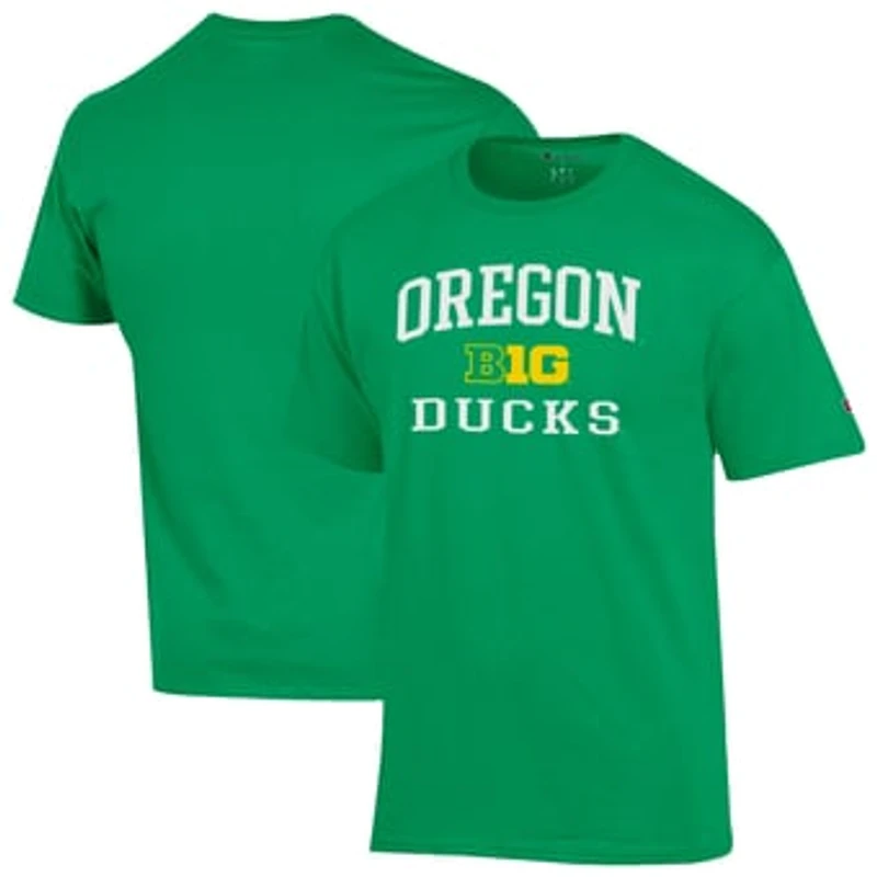 Men's Champion Green Oregon Ducks Big Ten T-Shirt