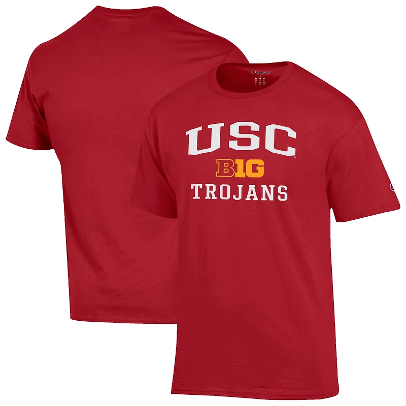 Men's Champion Cardinal USC Trojans Big Ten T-Shirt