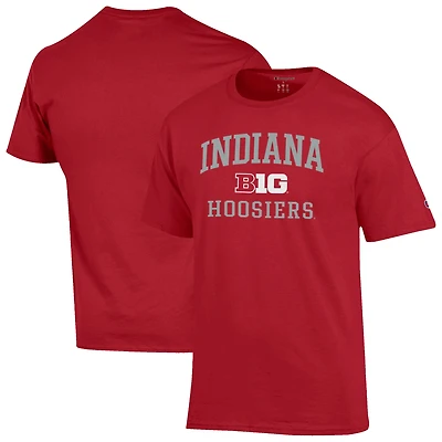 Men's Champion Crimson Indiana Hoosiers Big Ten T-Shirt