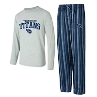 Men's Concepts Sport Tennessee Titans Petition Long Sleeve Top & Pants Sleep Set