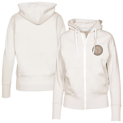 Women's Levelwear Khaki Texas Rangers Gardinia Full-Zip Hoodie